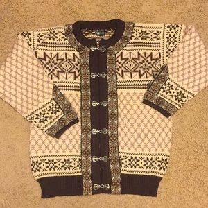 Dale of Norway Classic Brown Wool Nordic Sweater